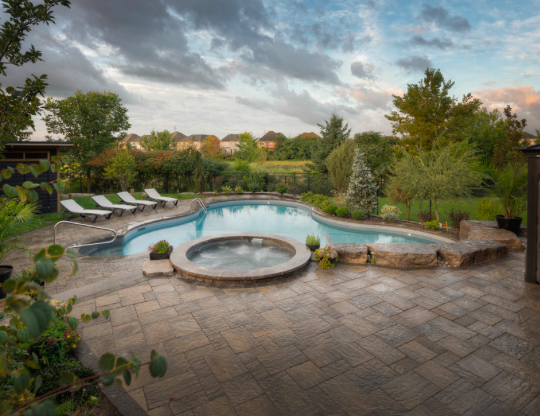 residential landscaping stone path